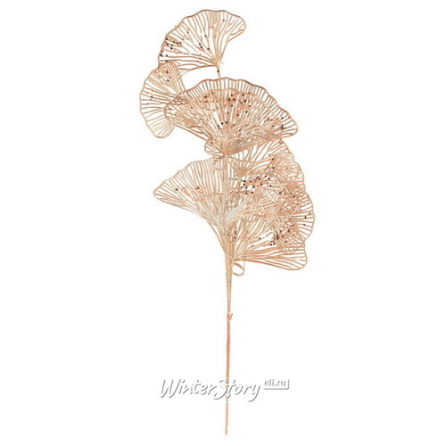 Декоративная ветка Гинкго Olerio 73 см розовое золото Koopman