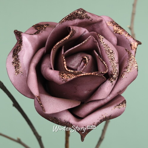 Искусственная роза Ивонн: Royal Piano 14 см, клипса Koopman