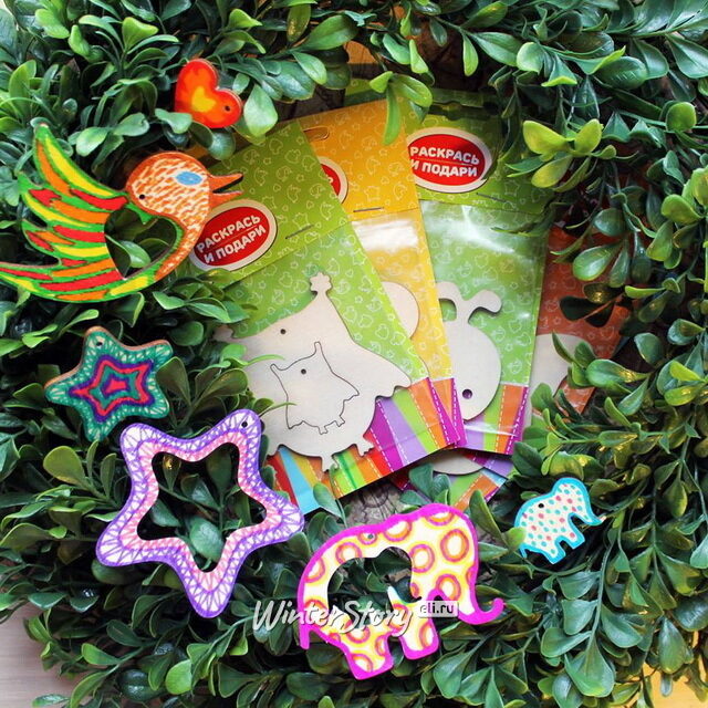 Подвеска-сувенир "Раскрась и подари - Кит", 6*7 см, дерево Bumbaram