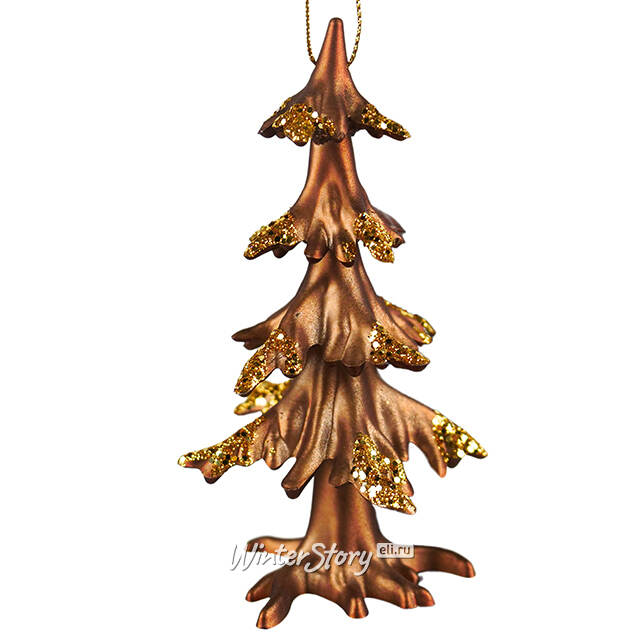 Елочная игрушка Елочка - Caramel Sunset 11 см бронзовая Kurts Adler