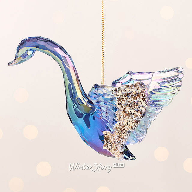 Елочная игрушка Soul Peacock - Лебедь Молли 10 см, подвеска Kurts Adler