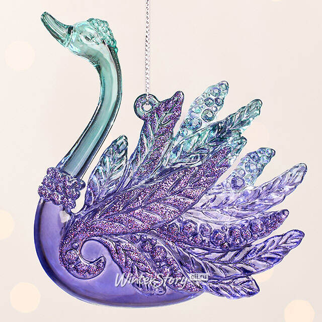 Елочная игрушка Soul Peacock - Лебедь Нил 10 см, подвеска Kurts Adler