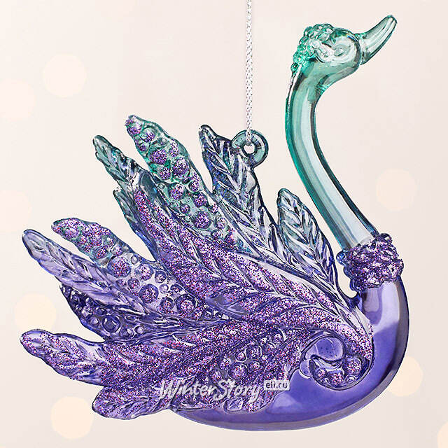 Елочная игрушка Soul Peacock - Лебедь Нил 10 см, подвеска Kurts Adler