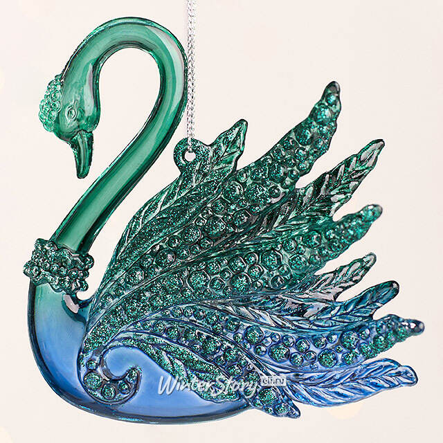 Елочная игрушка Soul Peacock - Лебедь Ник 10 см, подвеска Kurts Adler
