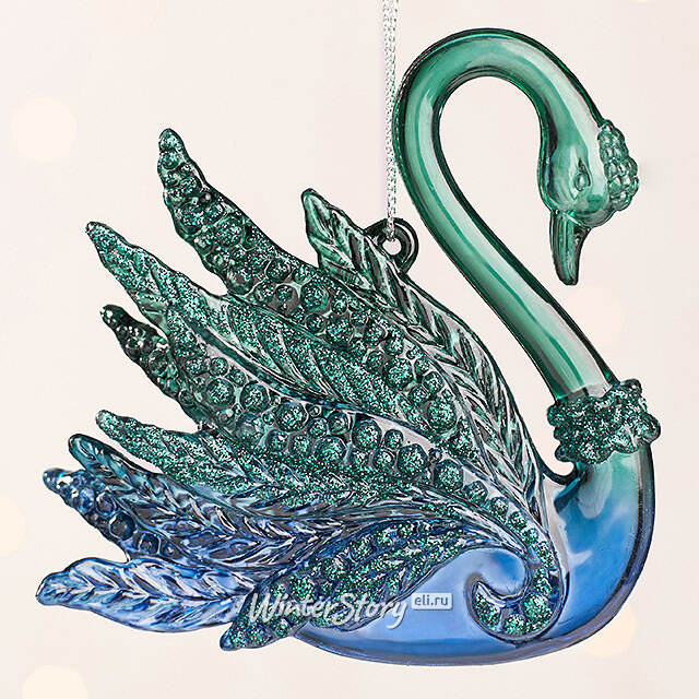 Елочная игрушка Soul Peacock - Лебедь Ник 10 см, подвеска Kurts Adler