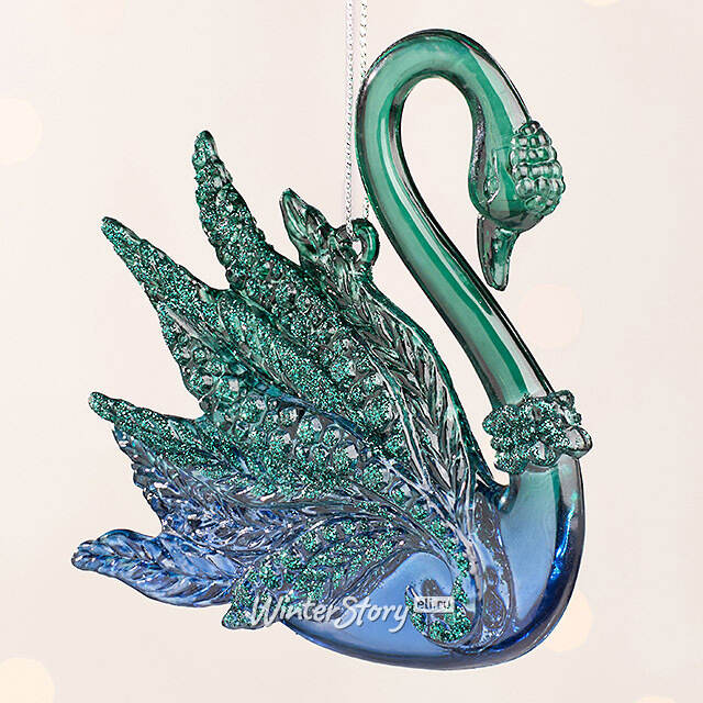 Елочная игрушка Soul Peacock - Лебедь Ник 10 см, подвеска Kurts Adler