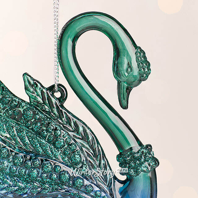 Елочная игрушка Soul Peacock - Лебедь Ник 10 см, подвеска Kurts Adler