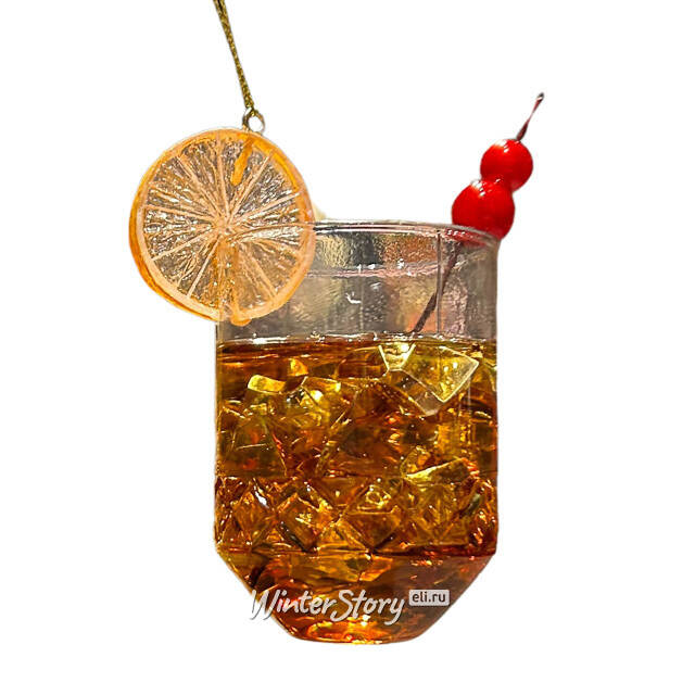 Стеклянная елочная игрушка Бокал с Коктейлем - Long Island Ice Tea Kurts Adler