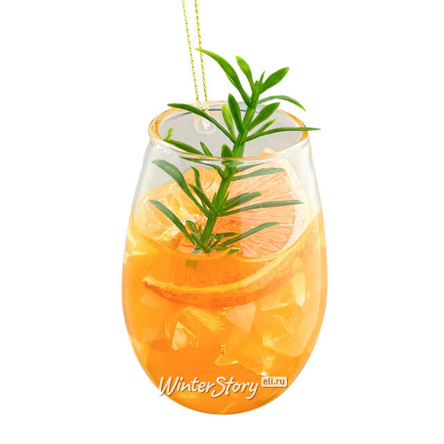 Стеклянная елочная игрушка Бокал с Коктейлем - Citrus Punch Kurts Adler