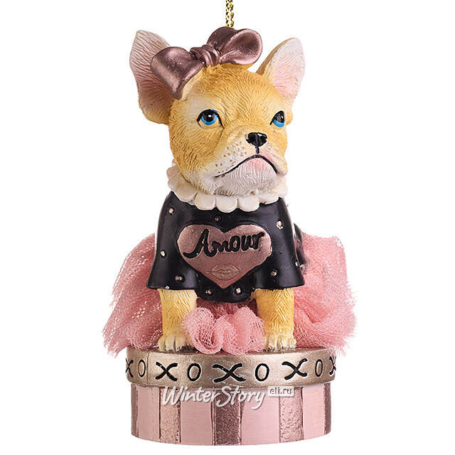 Елочная игрушка Бульдог Бетти 6 см Kurts Adler (Куртс Адлер)