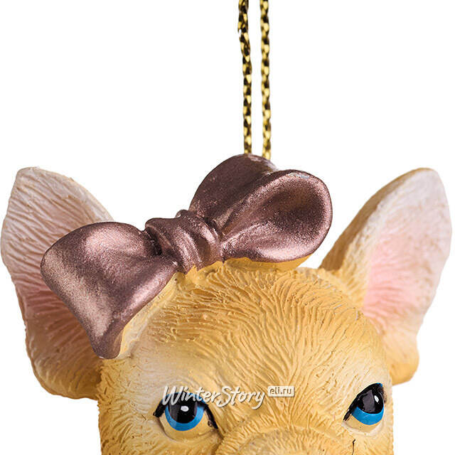 Елочная игрушка Бульдог Бетти 6 см Kurts Adler (Куртс Адлер)