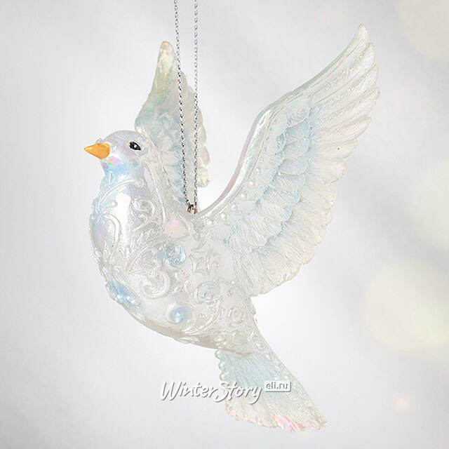 Елочная игрушка Почтовый Голубь - Precioze Opale 10 см, подвеска Kurts Adler