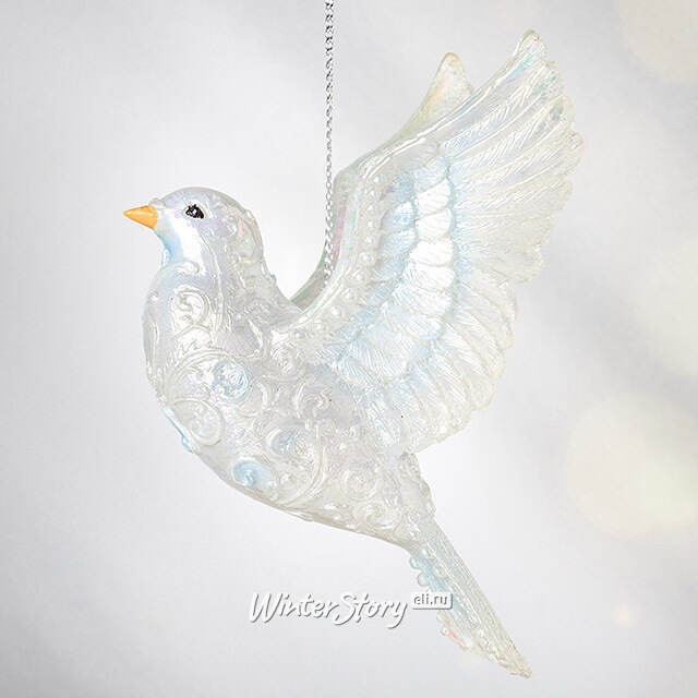 Елочная игрушка Почтовый Голубь - Precioze Opale 10 см, подвеска Kurts Adler