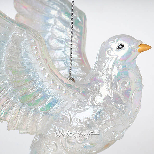 Елочная игрушка Почтовый Голубь - Precioze Opale 10 см, подвеска Kurts Adler