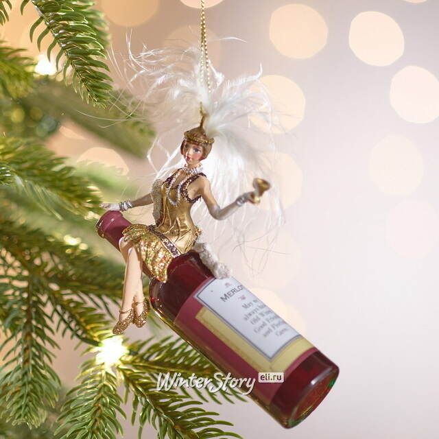 Елочная игрушка Леди Катрисса - Cabaret Style 8 см, подвеска Kurts Adler