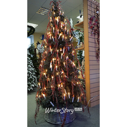 Украшенная елка Сказки Друидов 210 см, эксклюзивная дизайнерская работа Снегурочка