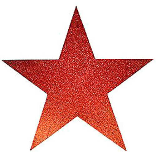 Звезда с блестками 25 см красная, пеноплекс МанузинЪ