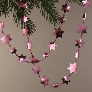 Бусы пластиковые Звезды 270 см розовая азалия Kaemingk фото 1