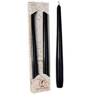 Античные свечи 24.5 см, 2 шт, черный Омский Свечной фото 1
