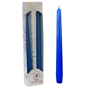 Античные свечи 24.5 см, 2 шт, синий Омский Свечной фото 2