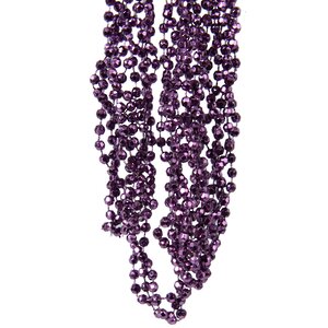 Бусы на елку Алмазная Россыпь 270 см пурпурный шелк, пластиковые