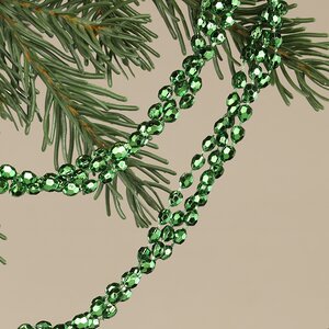Бусы на елку Алмазная Россыпь 270 см рождественский зеленый, пластиковые Kaemingk фото 3