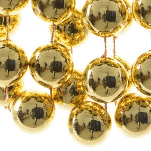 Бусы на елку Гигант 2 см*270 см золотые, пластиковые Kaemingk/Winter Deco фото 3