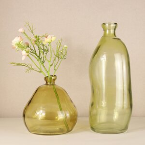 Стеклянная ваза Adagio 19 см желтая Koopman фото 3