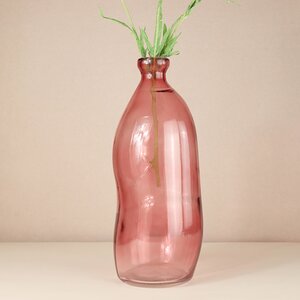 Стеклянная ваза-бутылка Adagio 36 см розовая Koopman фото 1