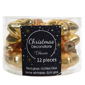 Набор стеклянных елочных игрушек Звезды 4.5 см золотой mix, 12 шт Winter Deco фото 3