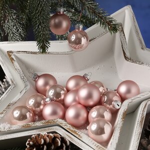 Набор стеклянных шаров 3.5 см розовый бутон mix, 16 шт Winter Deco фото 1