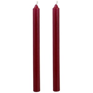 Столовые свечи 24.5 см, 2 шт, бордовые Омский Свечной фото 1
