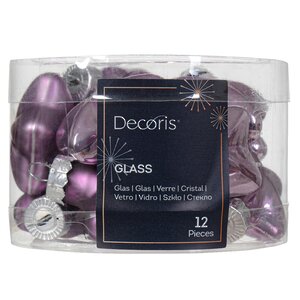 Набор стеклянных елочных игрушек Звезды 4.5 см аметистовый mix, 12 шт Kaemingk фото 3