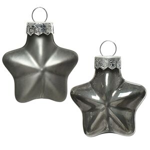 Набор стеклянных елочных игрушек Звезды 4.5 см туманный альбион, 12 шт Kaemingk фото 1