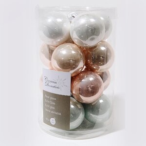 Коллекция стеклянных шаров Нотки Нежности 3.5 см, 16 шт Kaemingk фото 1