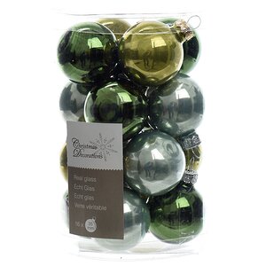 Коллекция стеклянных елочных шаров Оливковая Ветвь 3.5 см, 16 шт Kaemingk фото 1