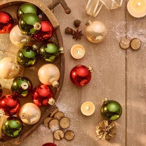 Коллекция стеклянных елочных шаров Рождественский Манхэттен 3.5 см, 16 шт Kaemingk фото 1