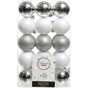 Коллекция пластиковых шаров Gracy - Серебряное Танго 6 см, 30 шт Kaemingk/Winter Deco фото 2