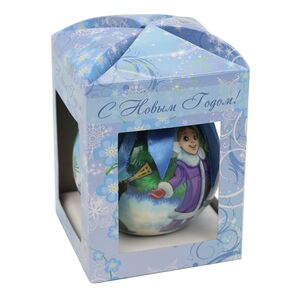 Пластиковый елочный шар Расскажи, Снегурочка... 10 см Незабудка фото 3