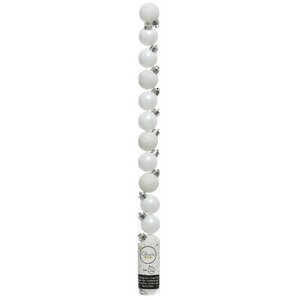 Набор пластиковых шаров Блеск 3 см белый, 14 шт Kaemingk/Winter Deco фото 5