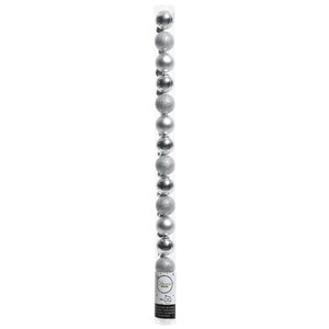 Набор пластиковых шаров Блеск 3 см серебряный, 15 шт Kaemingk/Winter Deco фото 2