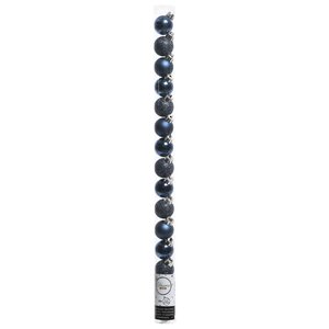 Набор пластиковых шаров Блеск 3 см синий бархат, 15 шт Kaemingk/Winter Deco фото 2