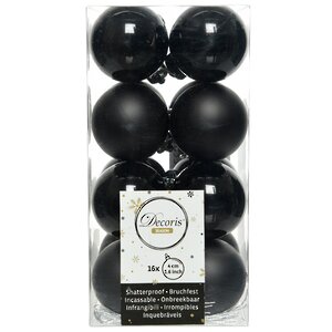 Набор пластиковых шаров Черный 4 см, 16 шт, mix