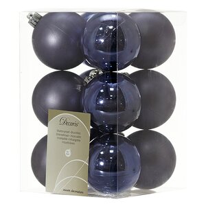Набор пластиковых шаров Деним 6 см, 12 шт, mix Kaemingk/Winter Deco фото 2