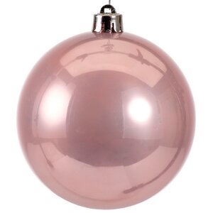 Набор пластиковых шаров Розовый Бутон 10 см, 4 шт, mix Kaemingk/Winter Deco фото 5