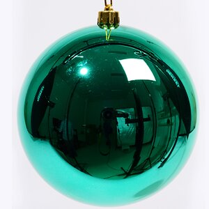 Пластиковый глянцевый шар 14 см изумрудный Winter Deco фото 1