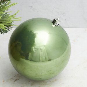 Пластиковый шар 14 см шалфейный глянцевый Kaemingk/Winter Deco фото 1