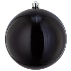 Пластиковый шар 14 см черный глянцевый, 2 сорт Kaemingk фото 2