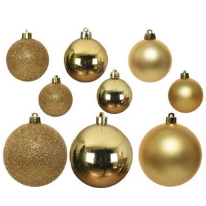 Набор пластиковых шаров Luminous - Золотой, 4-6 см, 30 шт Winter Deco фото 3