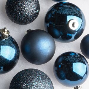 Набор пластиковых шаров Luminous - Синий Бархат, 4-6 см, 30 шт Winter Deco фото 4